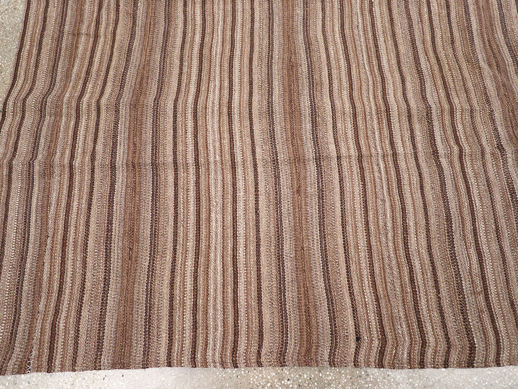 Vintage Persian Flatweave Kilim Square Room Size Carpet, No.30844 - Gsblank