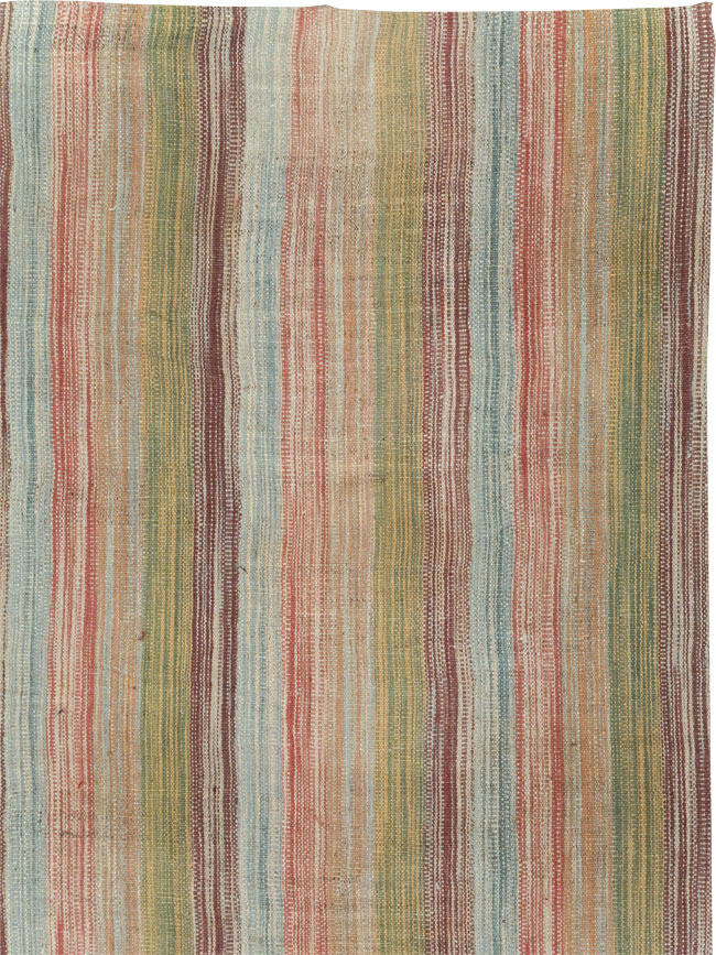 Modern Turkish Flatweave Room Size Carpet, No.30845 - Gsblank