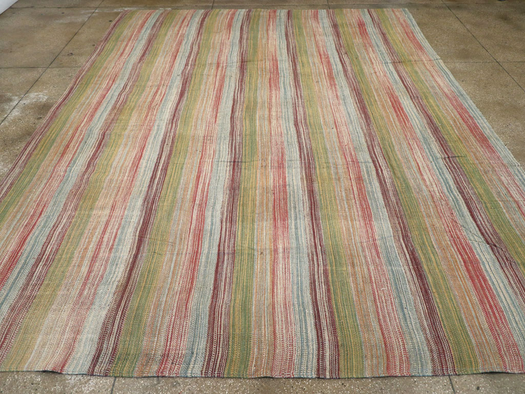 Modern Turkish Flatweave Room Size Carpet, No.30845 - Gsblank