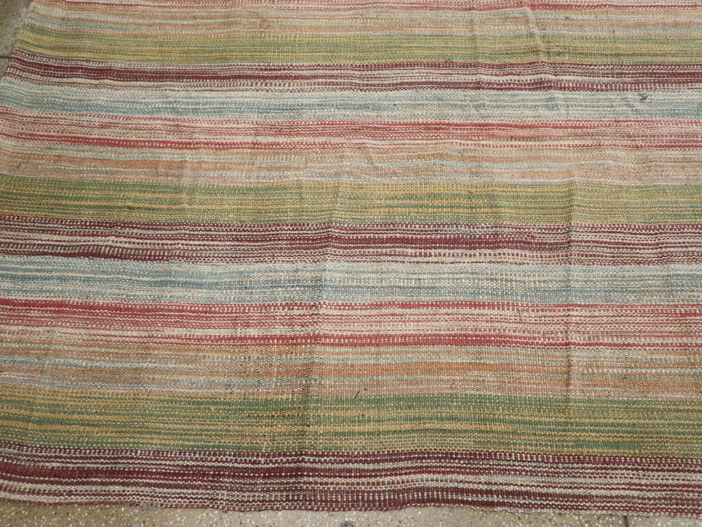 Modern Turkish Flatweave Room Size Carpet, No.30845 - Gsblank