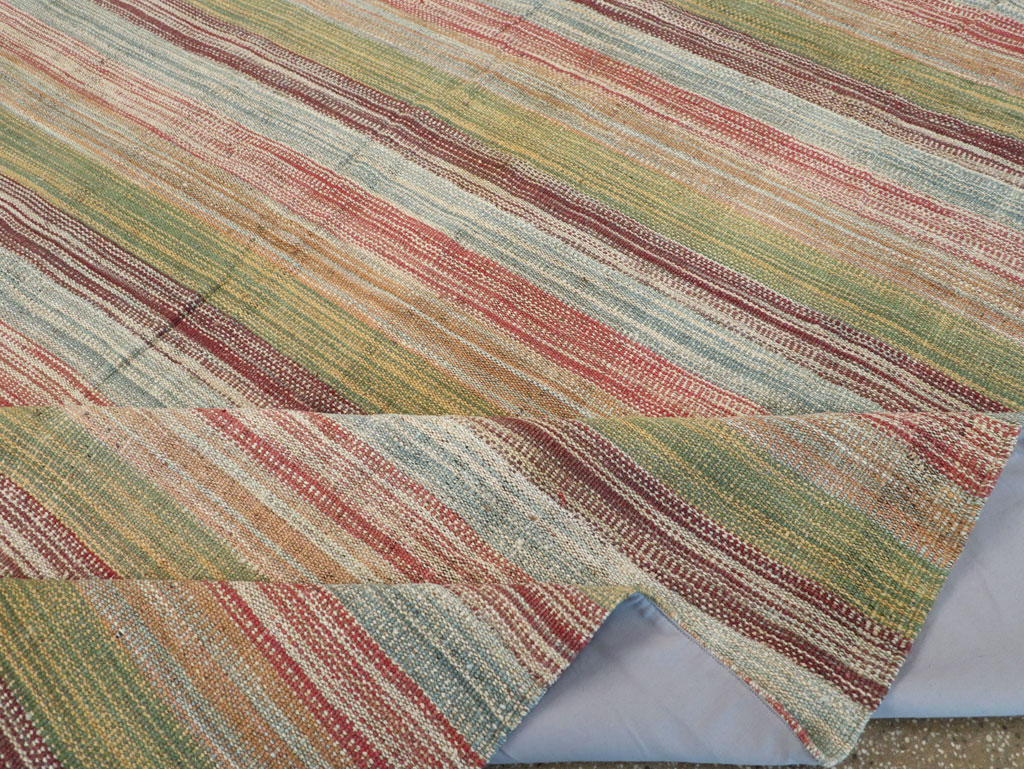 Modern Turkish Flatweave Room Size Carpet, No.30845 - Gsblank