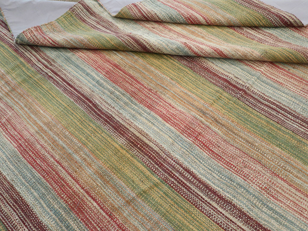 Modern Turkish Flatweave Room Size Carpet, No.30845 - Gsblank