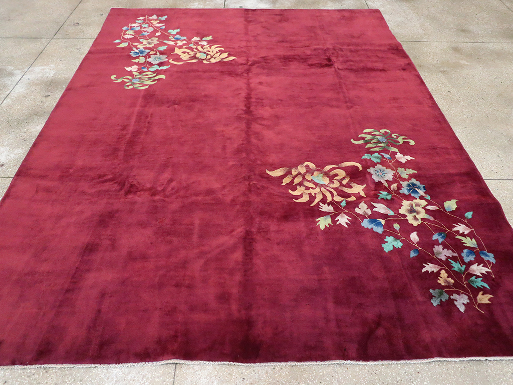 Vintage Chinese Art Deco Room Size Carpet, No.30857 - Gsblank