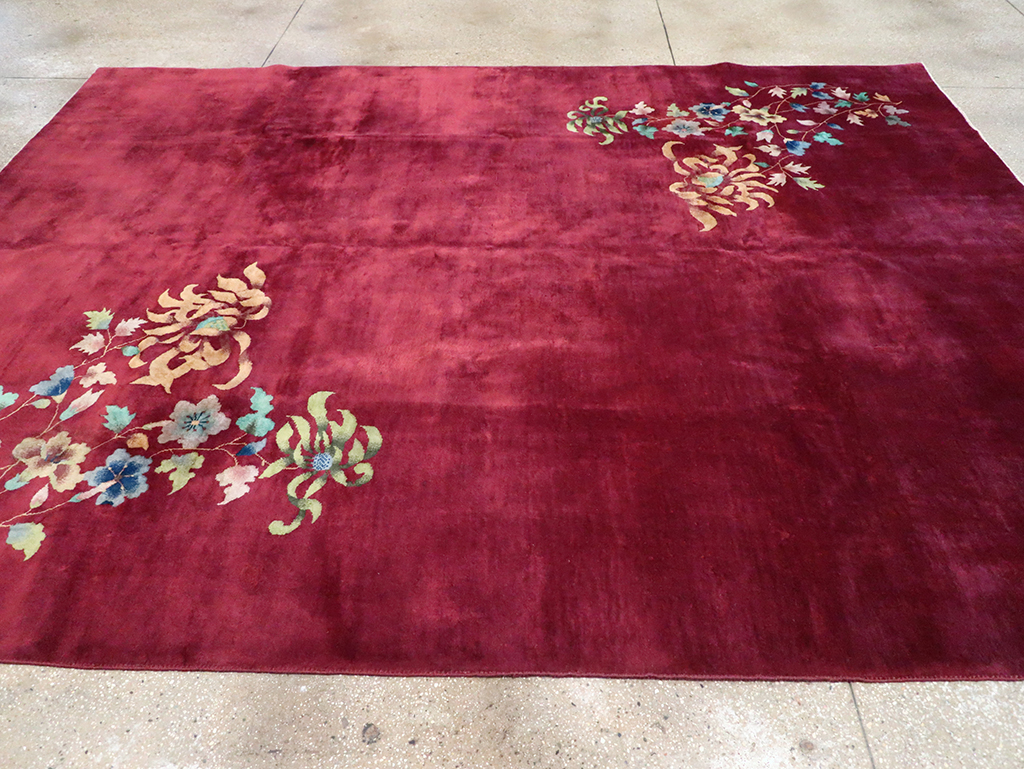 Vintage Chinese Art Deco Room Size Carpet, No.30857 - Gsblank