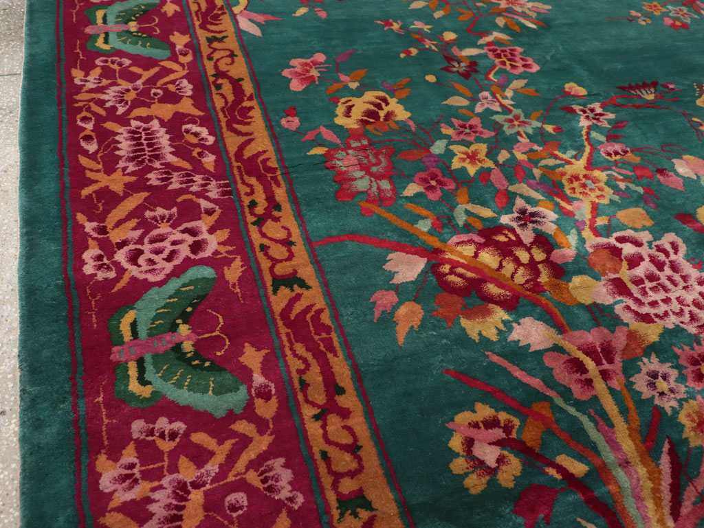 Vintage Chinese Art Deco Small Room Size Carpet, No.30861 - Gsblank