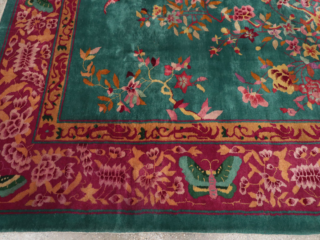Vintage Chinese Art Deco Small Room Size Carpet, No.30861 - Gsblank