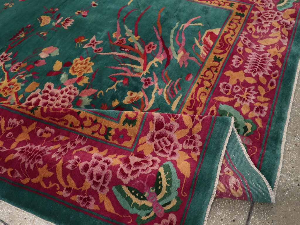 Vintage Chinese Art Deco Small Room Size Carpet, No.30861 - Gsblank