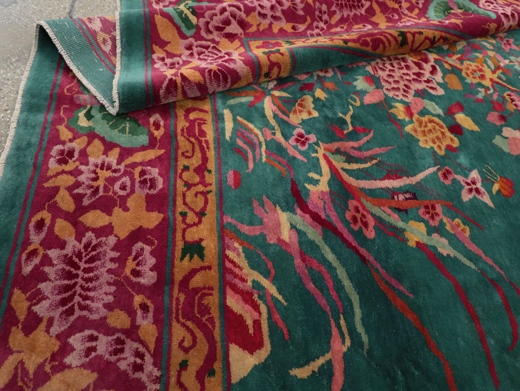 Vintage Chinese Art Deco Small Room Size Carpet, No.30861 - Gsblank