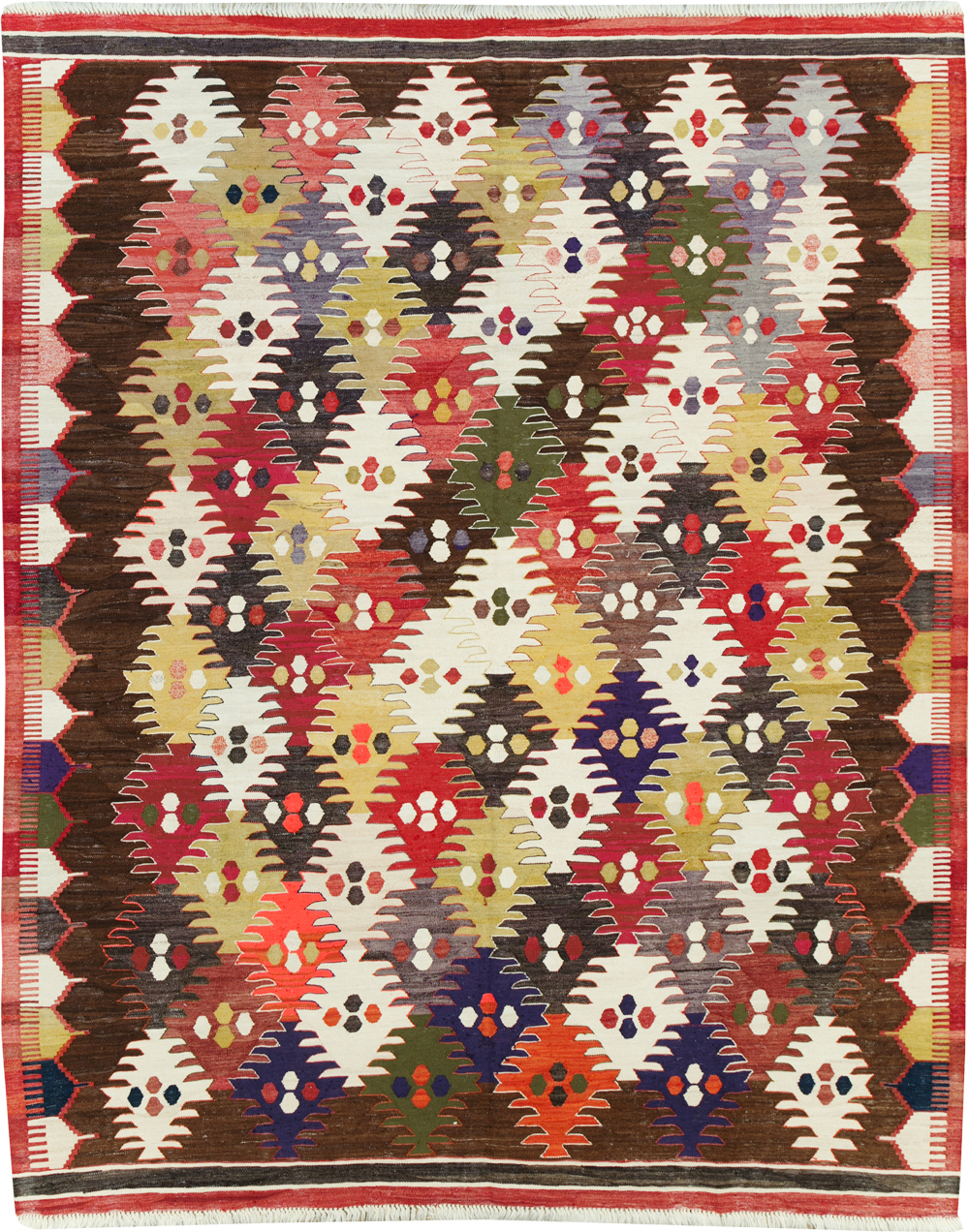 Contemporary Turkish Flatweave Kilim Small Room Size Carpet, No.30864 - Gsblank
