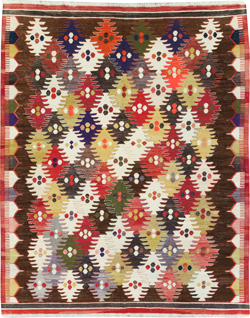 Contemporary Turkish Flatweave Kilim Small Room Size Carpet, No.30864 - Gsblank