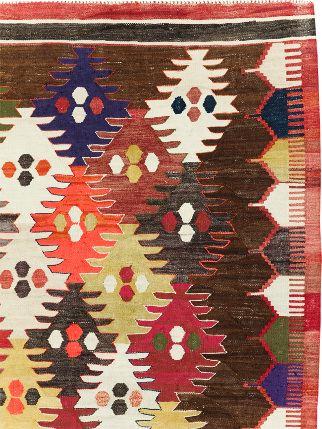 Contemporary Turkish Flatweave Kilim Small Room Size Carpet, No.30864 - Gsblank