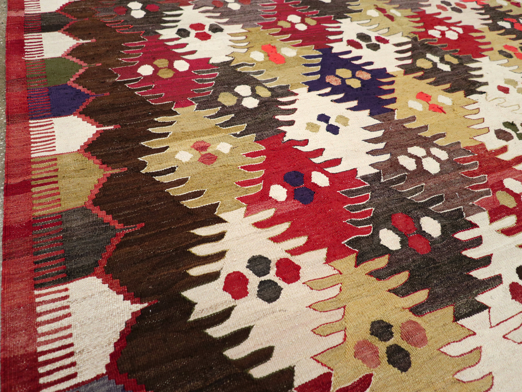 Contemporary Turkish Flatweave Kilim Small Room Size Carpet, No.30864 - Gsblank