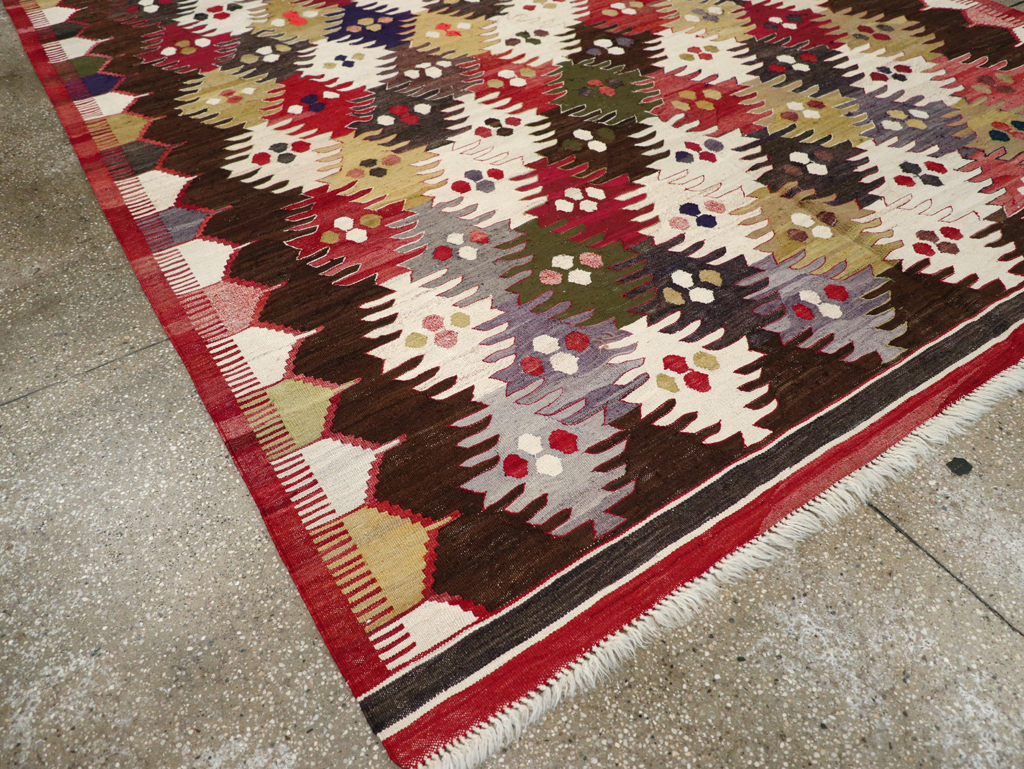 Contemporary Turkish Flatweave Kilim Small Room Size Carpet, No.30864 - Gsblank
