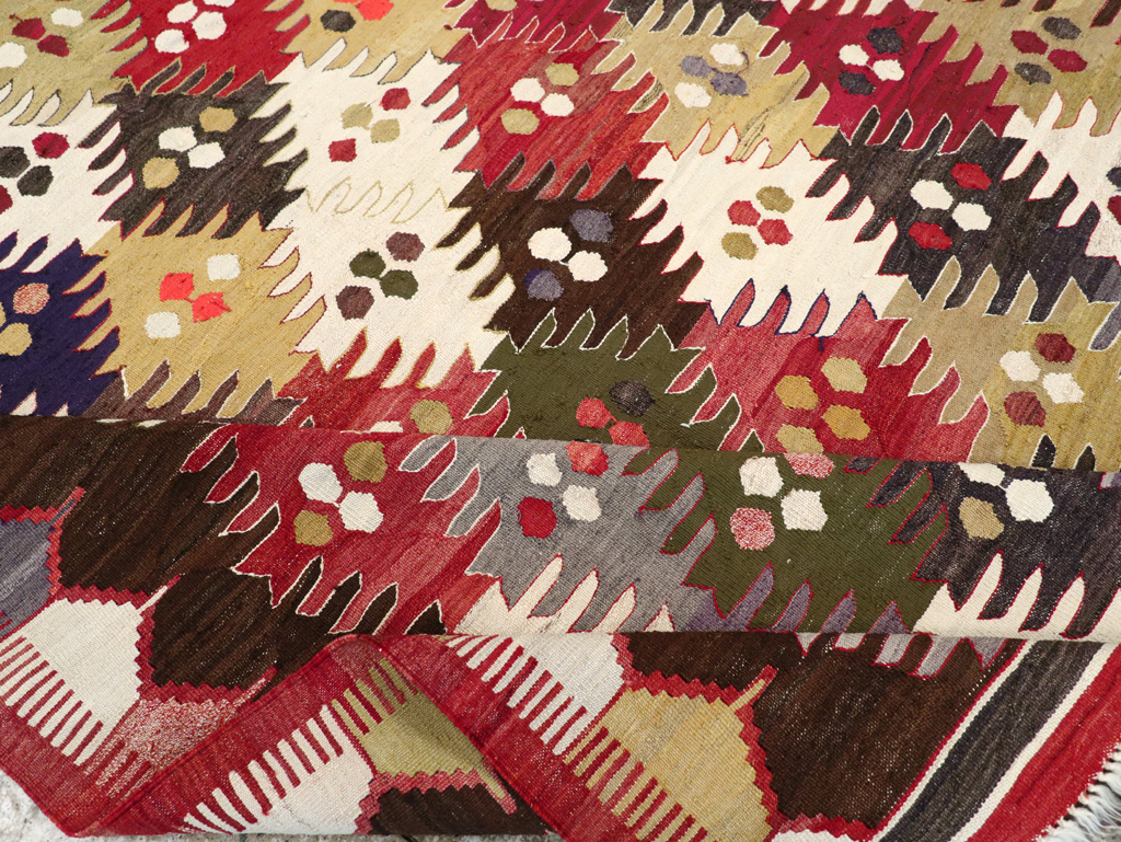Contemporary Turkish Flatweave Kilim Small Room Size Carpet, No.30864 - Gsblank