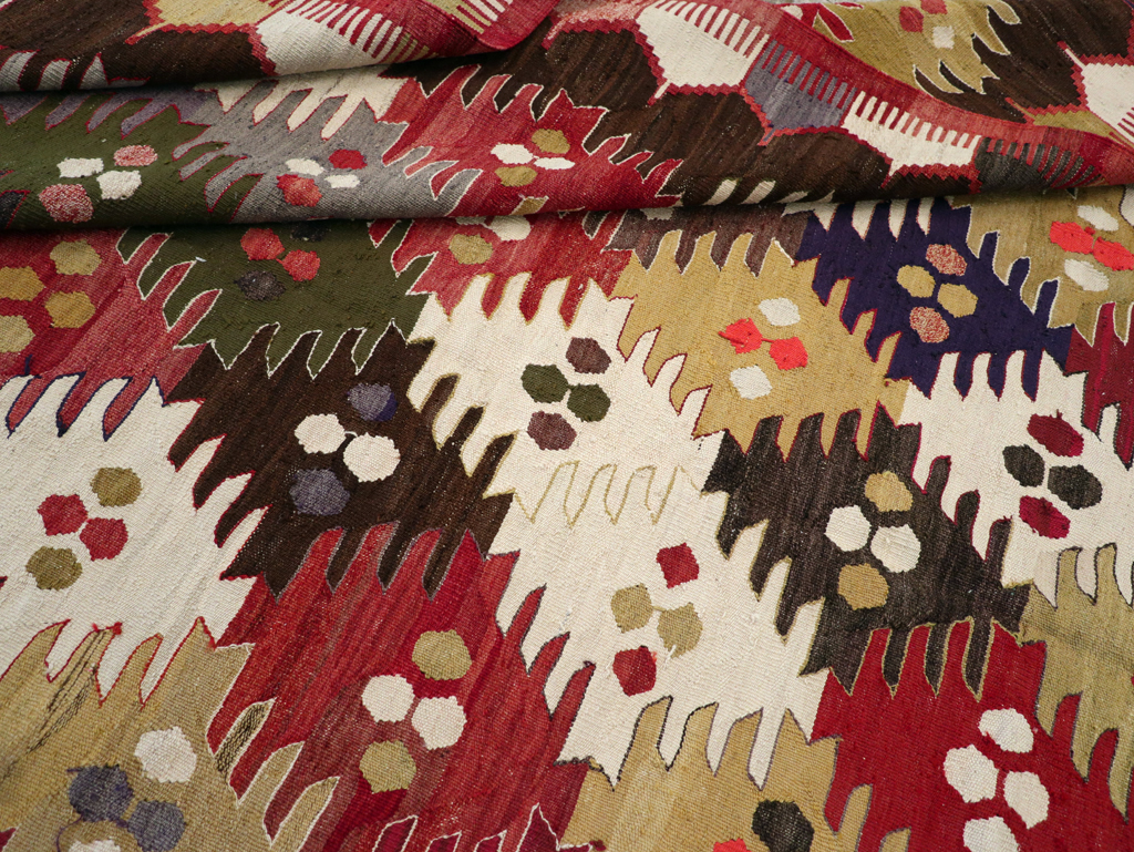 Contemporary Turkish Flatweave Kilim Small Room Size Carpet, No.30864 - Gsblank