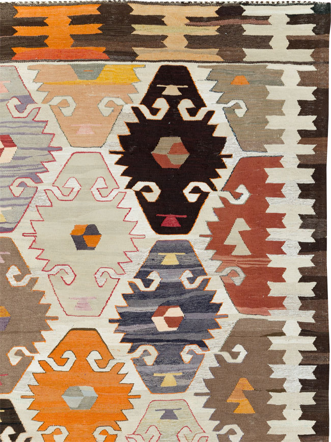 Contemporary Turkish Flatweave Kilim Room Size Carpet, No.30865 - Gsblank