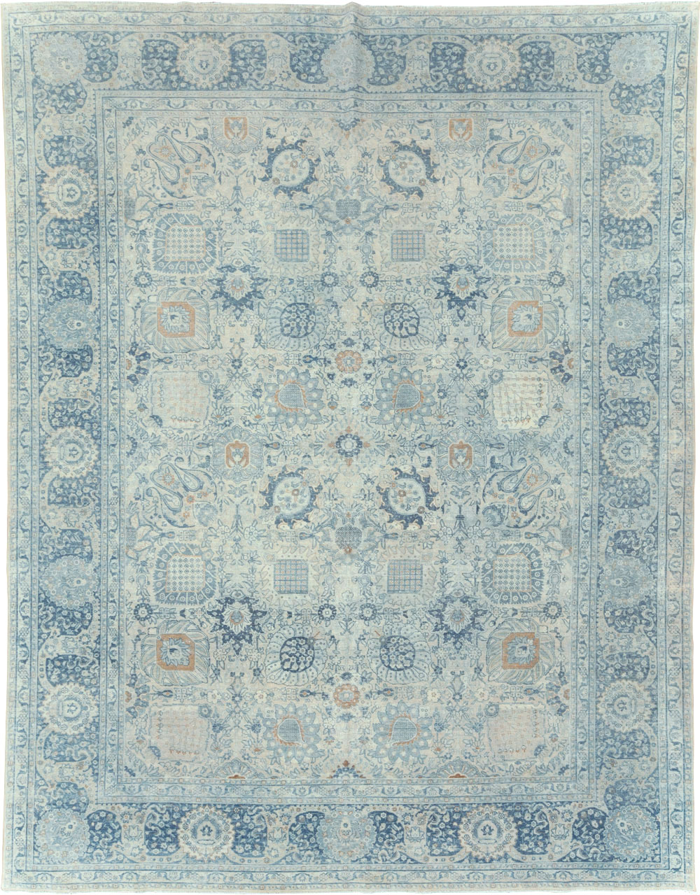Antique Persian Tabriz Room Size Carpet, No.30872 - Gsblank