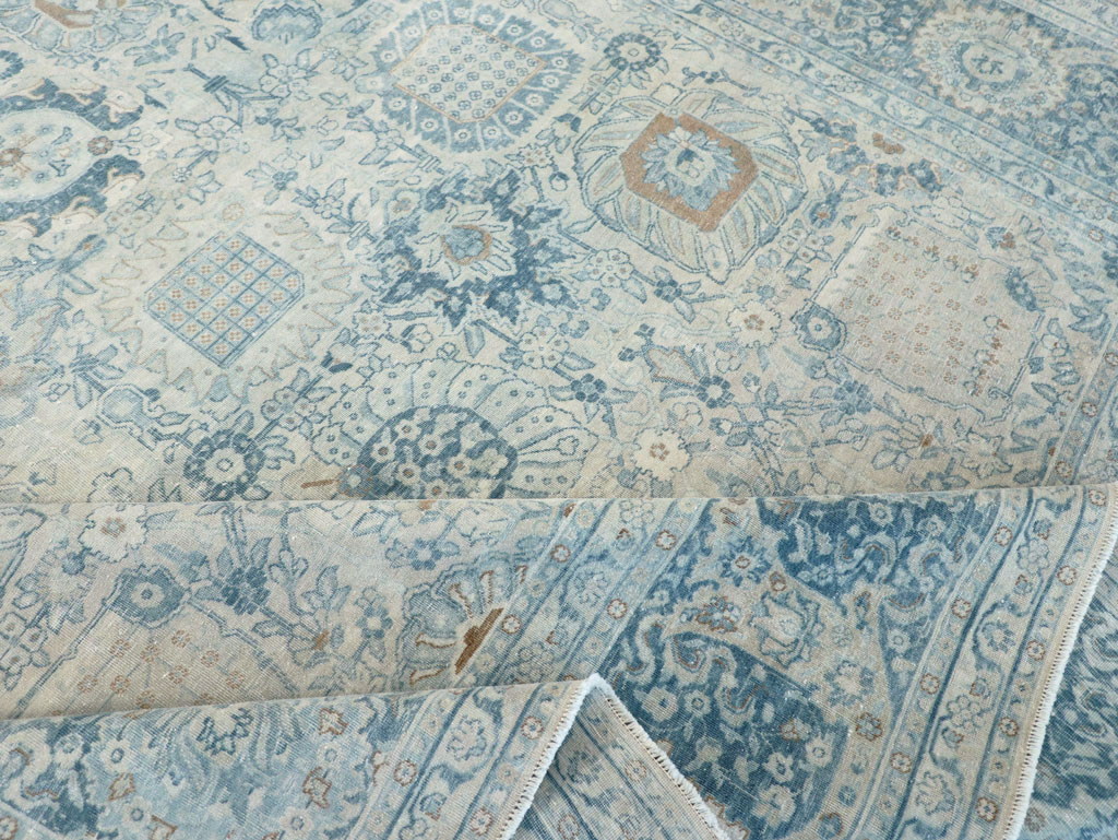 Antique Persian Tabriz Room Size Carpet, No.30872 - Gsblank