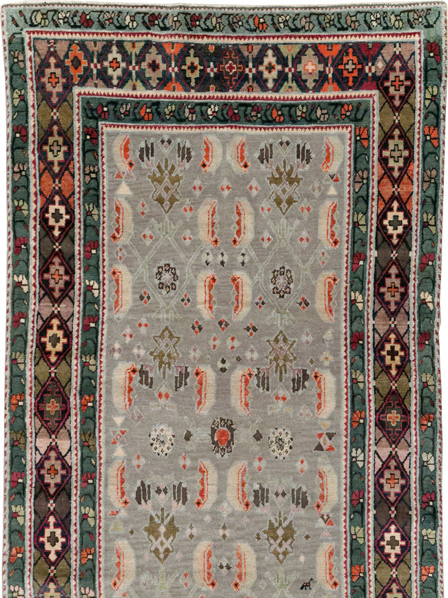 Antique Caucasian Karabagh Wide Gallery Runner, No.30873 - Gsblank