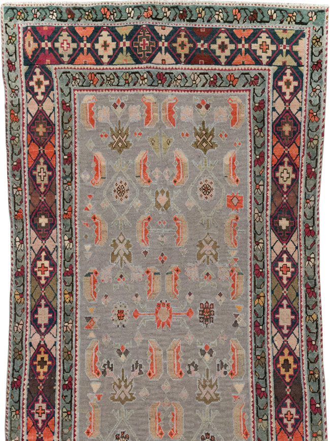 Antique Caucasian Karabagh Wide Gallery Runner, No.30873 - Gsblank
