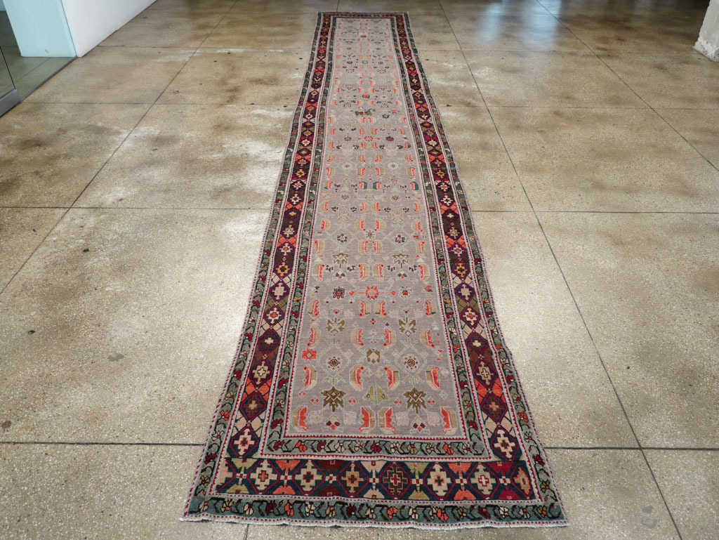 Antique Caucasian Karabagh Wide Gallery Runner, No.30873 - Gsblank