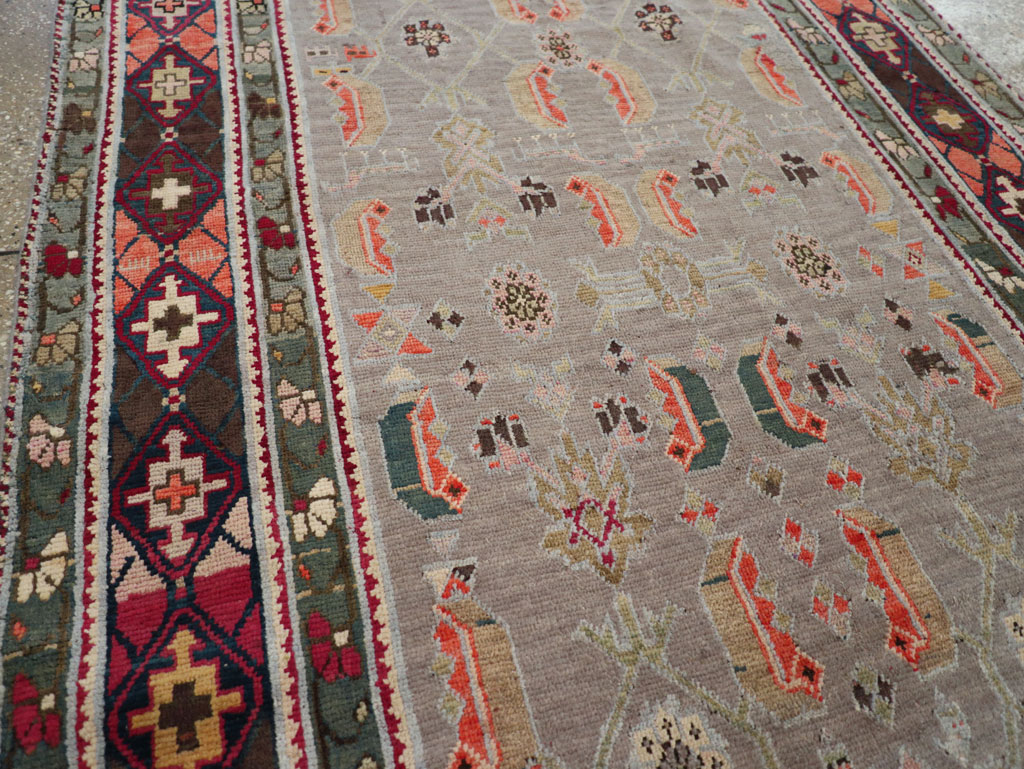 Antique Caucasian Karabagh Wide Gallery Runner, No.30873 - Gsblank