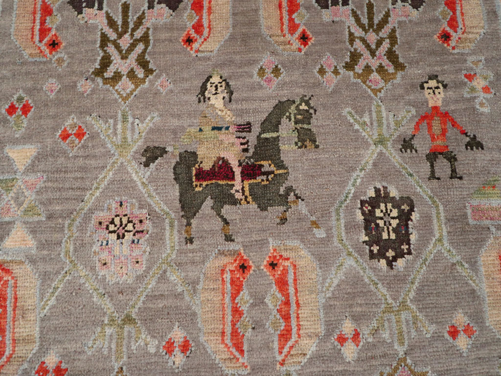 Antique Caucasian Karabagh Wide Gallery Runner, No.30873 - Gsblank