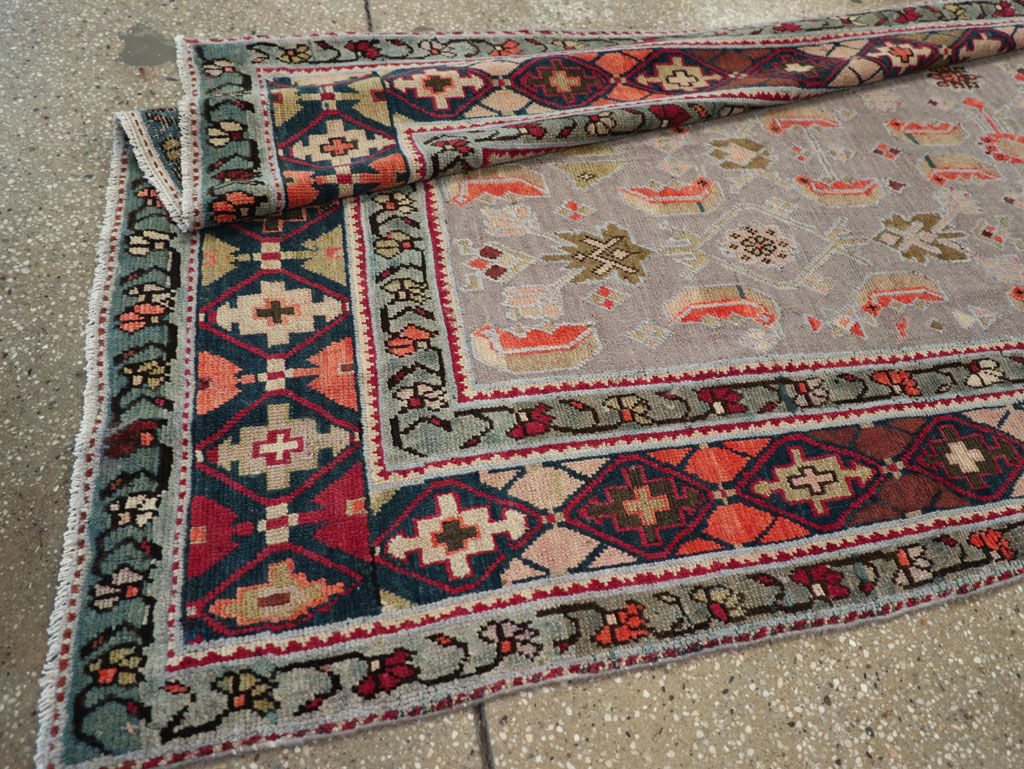 Antique Caucasian Karabagh Wide Gallery Runner, No.30873 - Gsblank