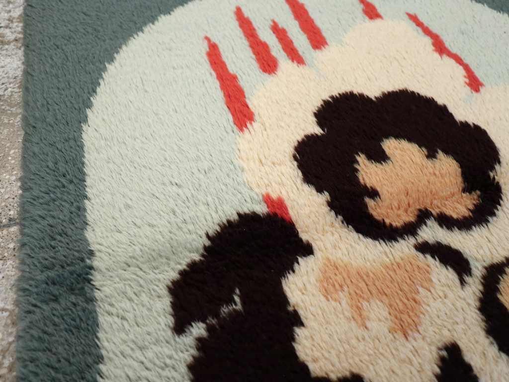 Contemporary European Art Deco Throw Rug, No.30875 - Gsblank