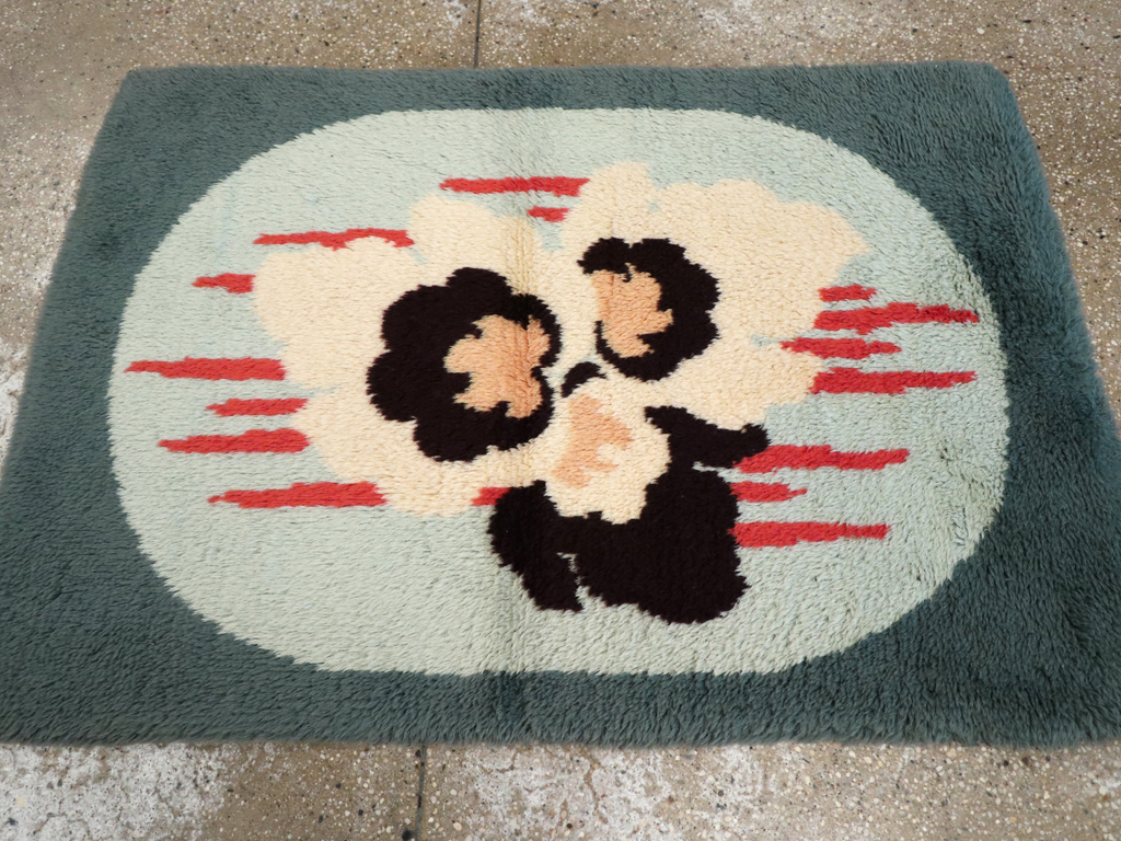 Contemporary European Art Deco Throw Rug, No.30875 - Gsblank