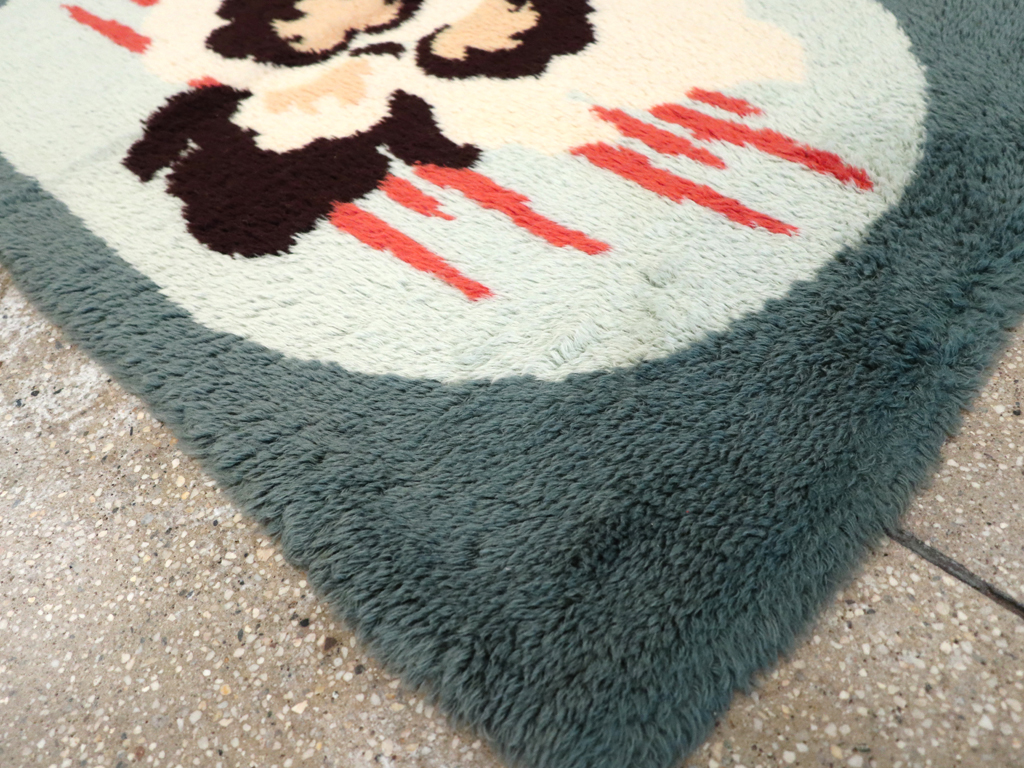 Contemporary European Art Deco Throw Rug, No.30875 - Gsblank