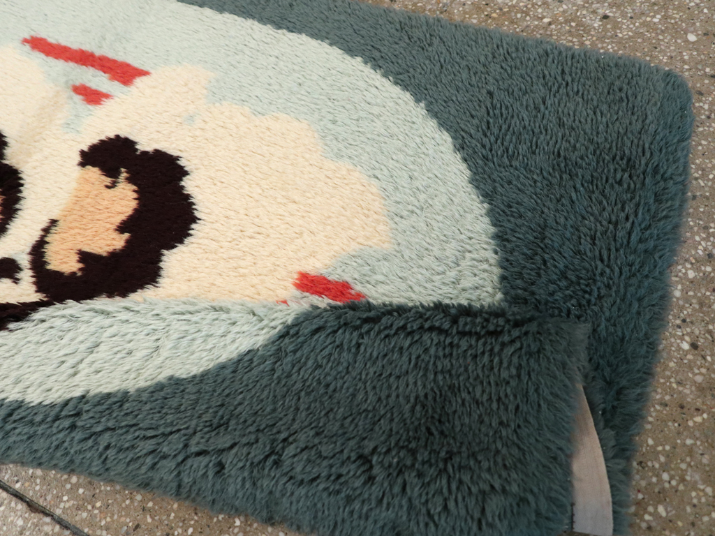 Contemporary European Art Deco Throw Rug, No.30875 - Gsblank