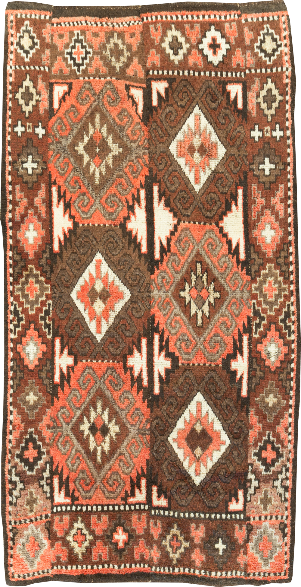 Vintage Central Asian Turkoman Gallery Rug, No.30878 - Gsblank