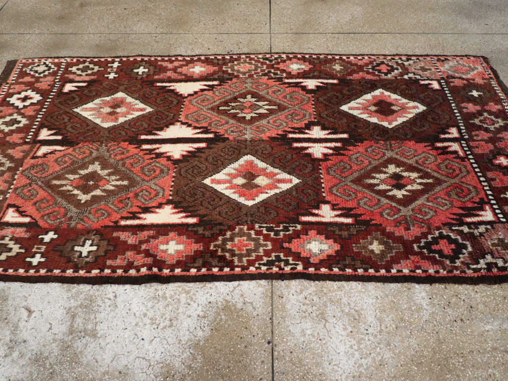 Vintage Central Asian Turkoman Gallery Rug, No.30878 - Gsblank