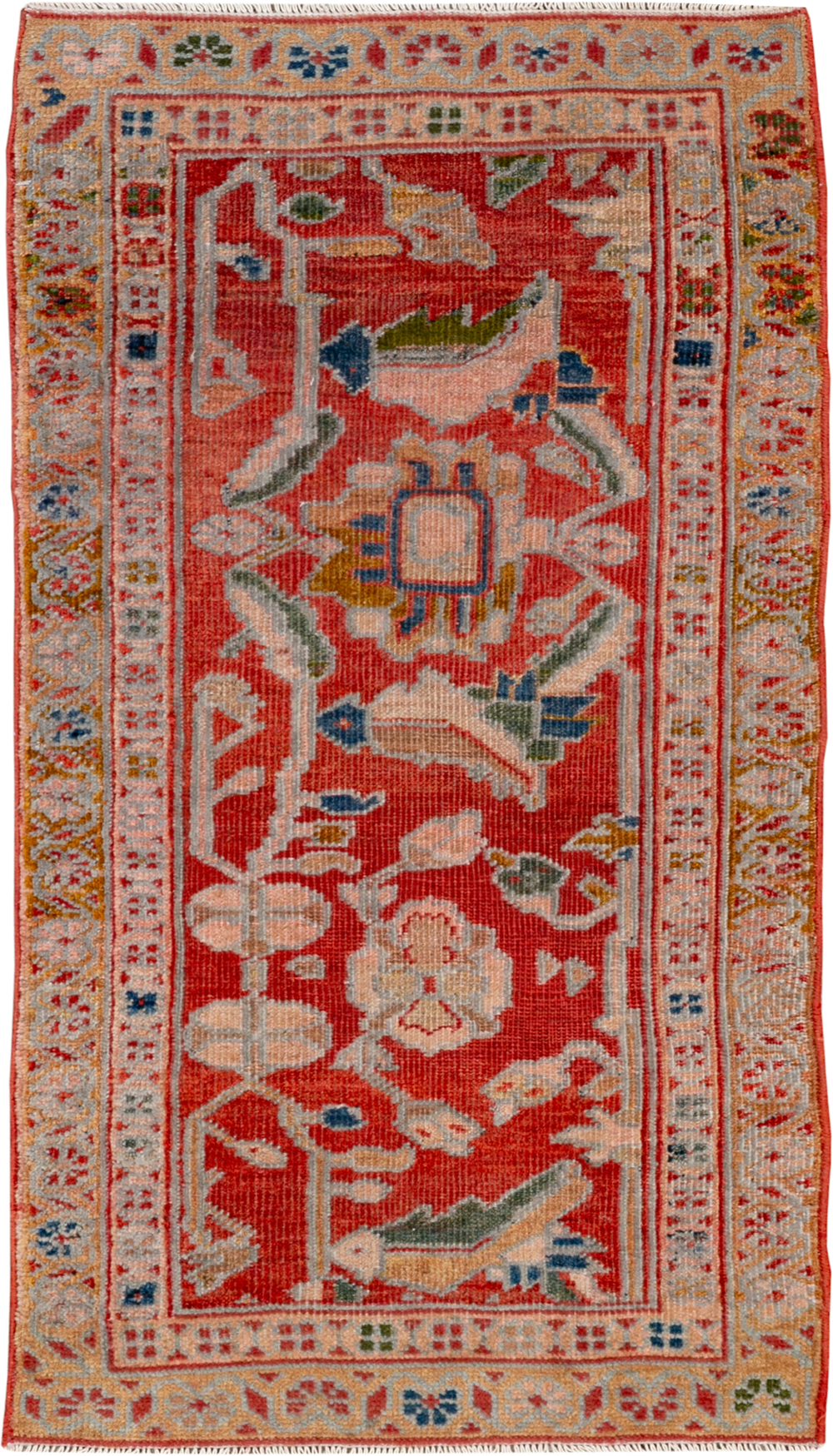 Antique Persian Sultanabad Throw Rug (Pair: 2 of 2), No.30880 - Gsblank