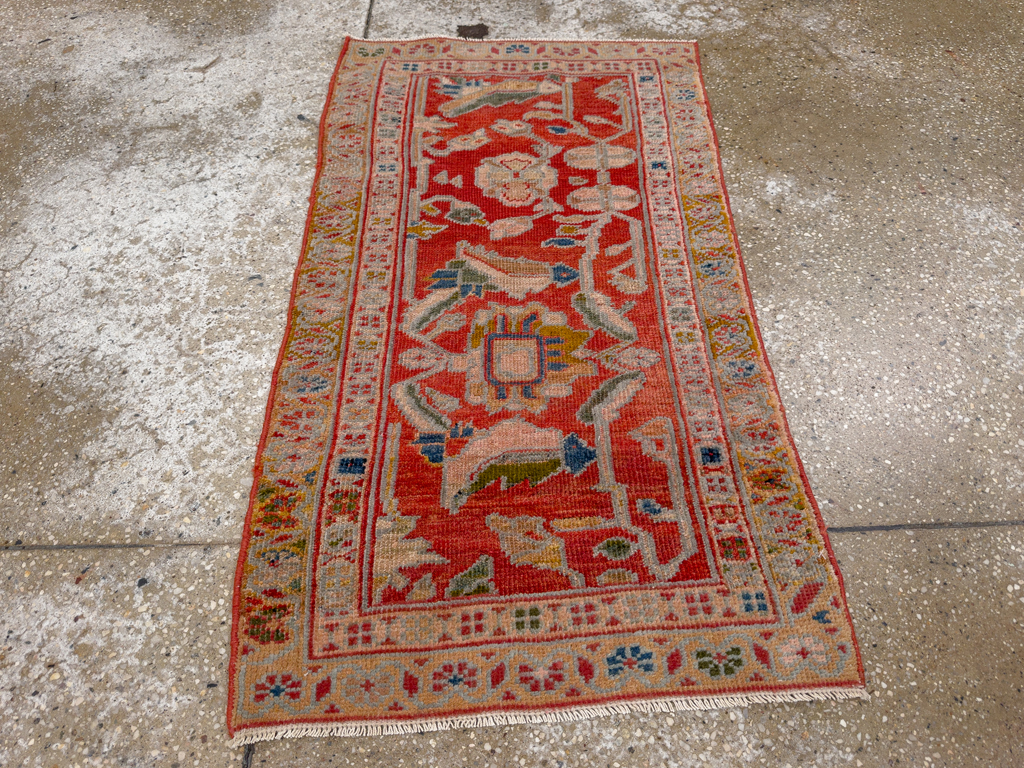 Antique Persian Sultanabad Throw Rug (Pair: 2 of 2), No.30880 - Gsblank