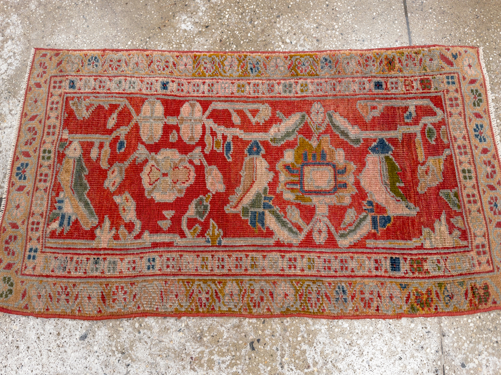 Antique Persian Sultanabad Throw Rug (Pair: 2 of 2), No.30880 - Gsblank