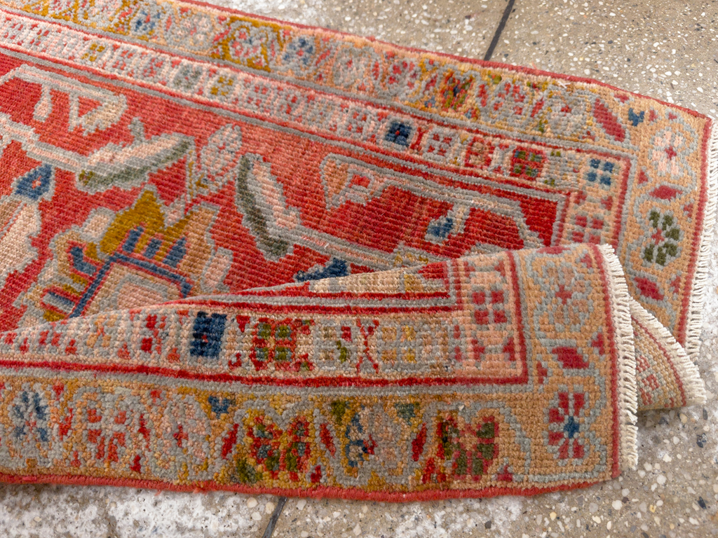 Antique Persian Sultanabad Throw Rug (Pair: 2 of 2), No.30880 - Gsblank