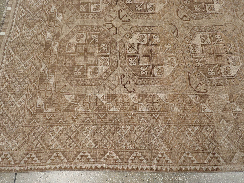Vintage Central Asian Turkoman Tribal Room Size Carpet, No.30883 - Gsblank