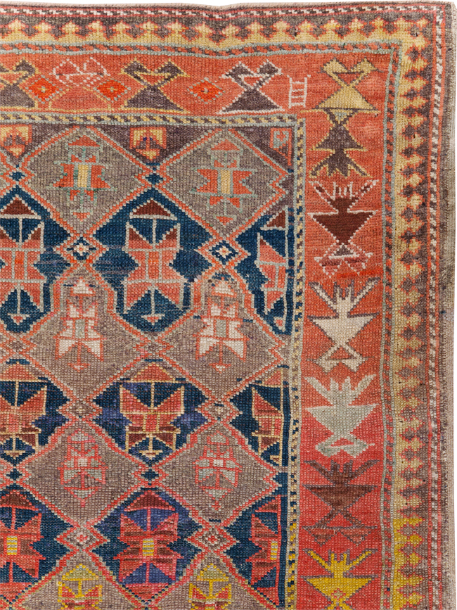 Antique Caucasian Kazak Rug, No.30894 - Gsblank