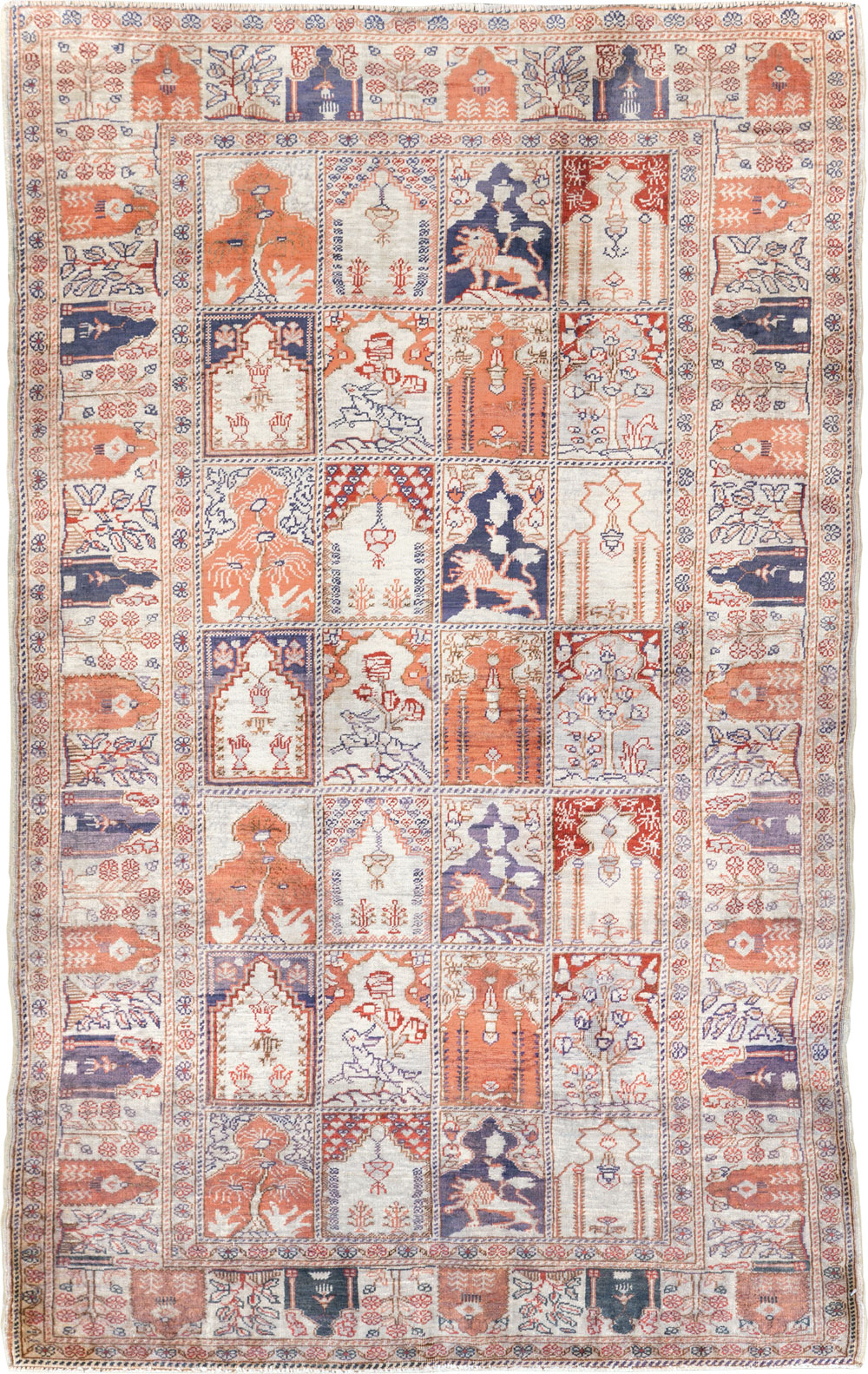 Vintage Turkish Kayseri Throw Rug, No.30895 - Gsblank