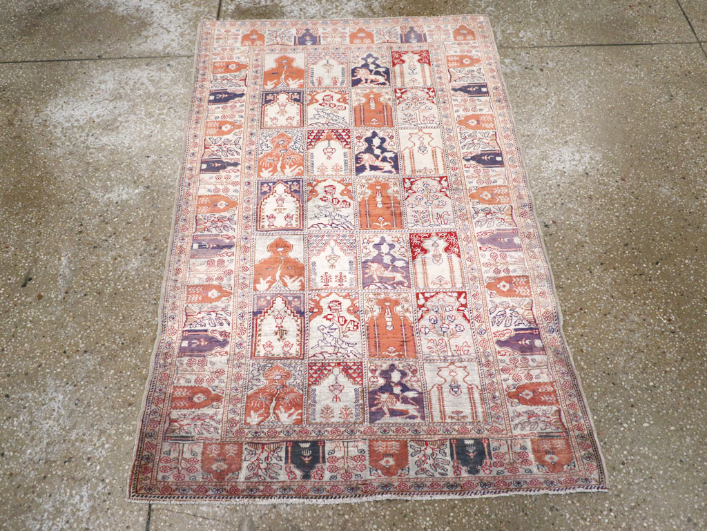 Vintage Turkish Kayseri Throw Rug, No.30895 - Gsblank