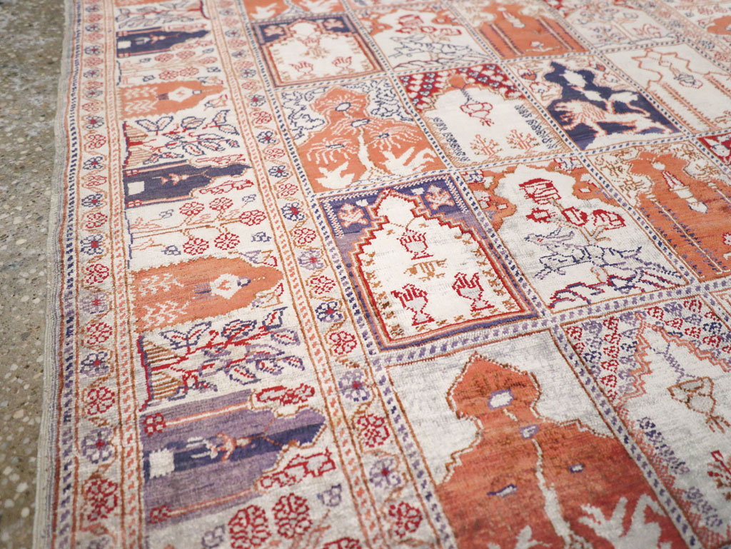 Vintage Turkish Kayseri Throw Rug, No.30895 - Gsblank