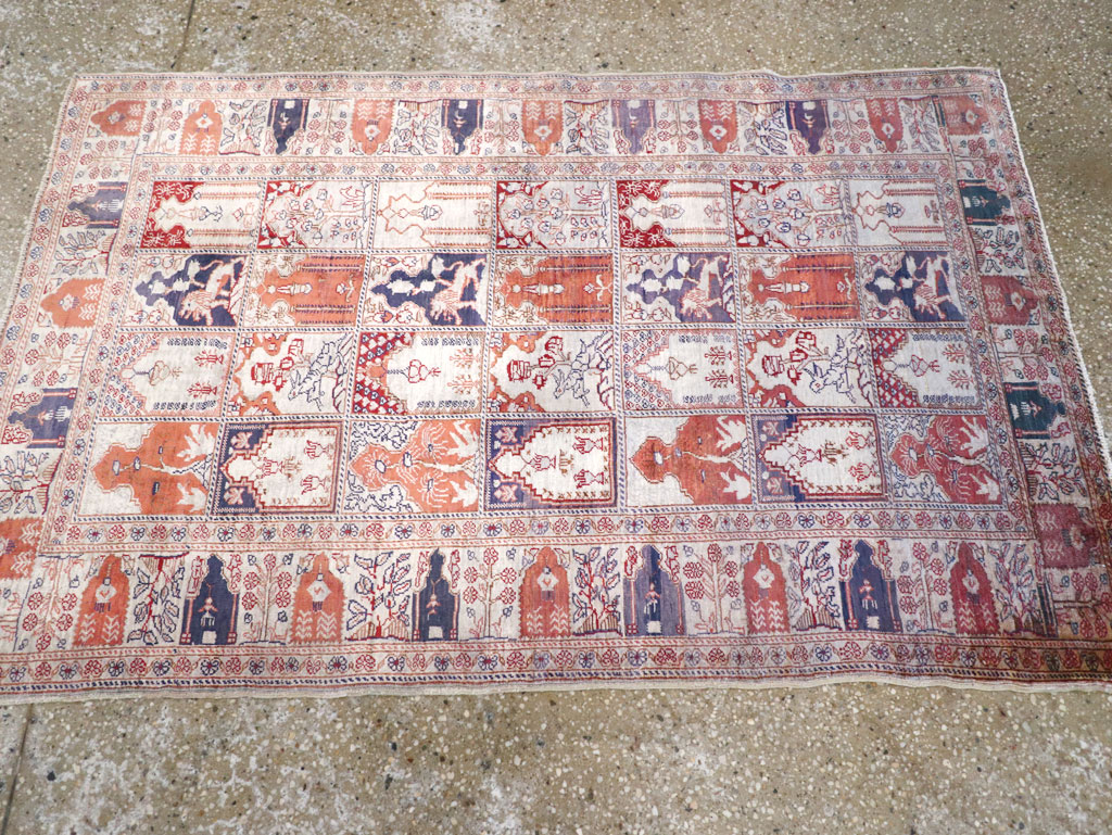 Vintage Turkish Kayseri Throw Rug, No.30895 - Gsblank