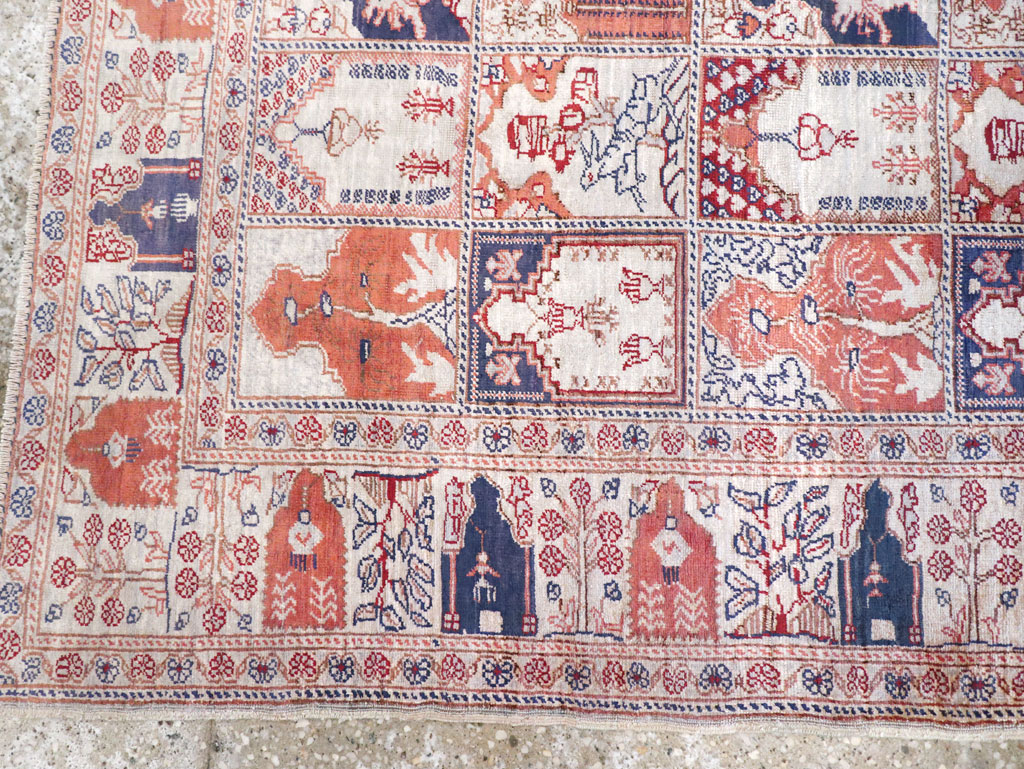 Vintage Turkish Kayseri Throw Rug, No.30895 - Gsblank