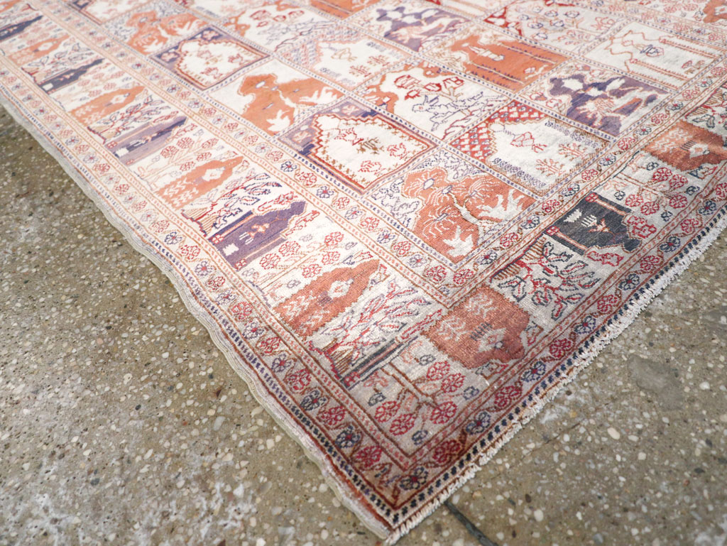 Vintage Turkish Kayseri Throw Rug, No.30895 - Gsblank