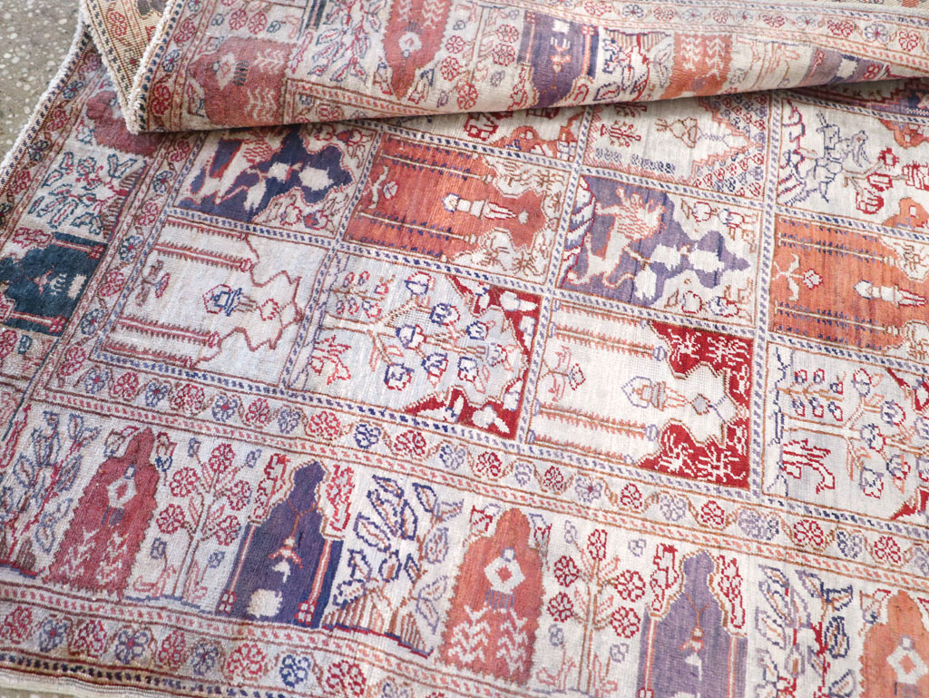 Vintage Turkish Kayseri Throw Rug, No.30895 - Gsblank