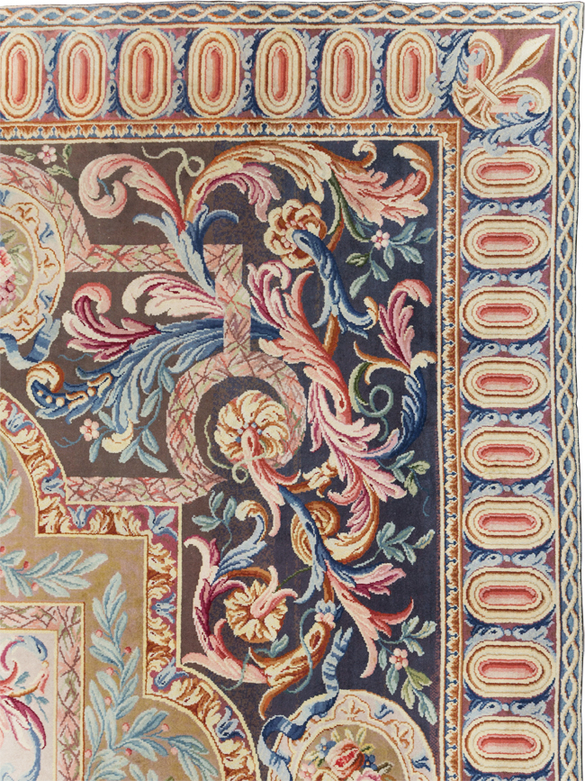 Antique French Savonnerie Large Room Size Carpet, No.30897 - Gsblank