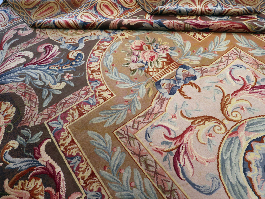 Antique French Savonnerie Large Room Size Carpet, No.30897 - Gsblank