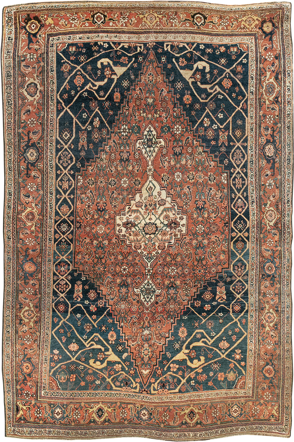 Antique Persian Bidjar Accent Rug, No.30899 - Gsblank